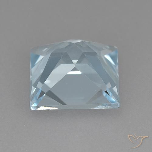 Topacio Azul Cielo natural de 3.25 ct, Cuadrado, VVS-VS