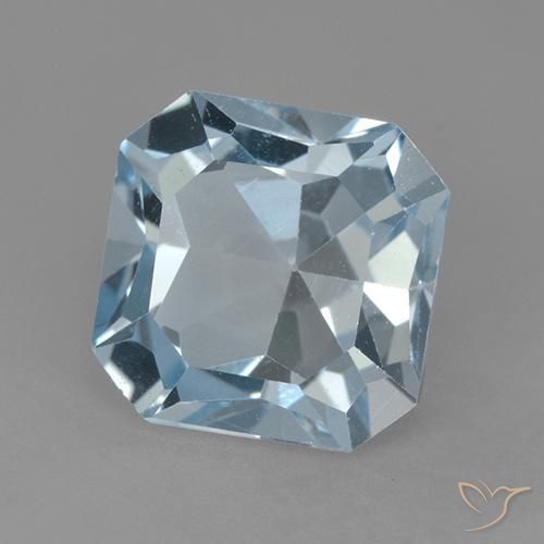 Topacio Azul Cielo natural de 3.06 ct, Corte Octágono / Esmeralda, VVS-VS