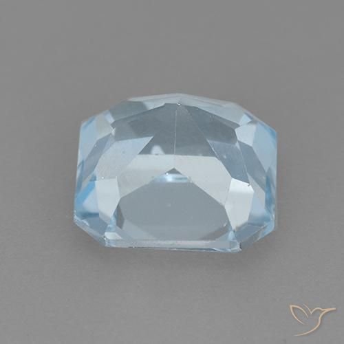 Topacio Azul Cielo natural de 3.09 ct, Corte Octágono / Esmeralda, VVS-VS