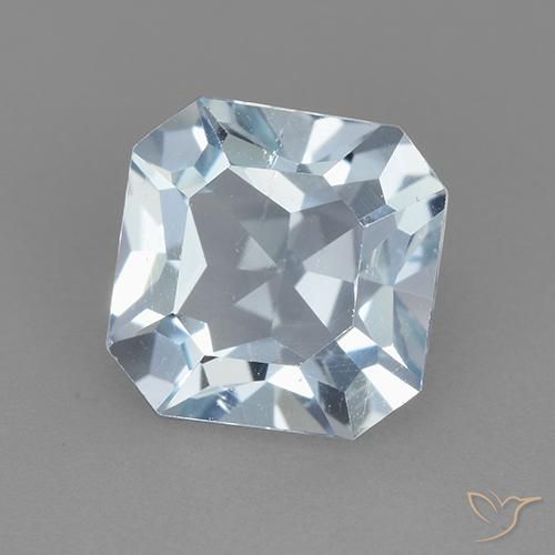 Topacio Azul Cielo natural de 2.86 ct, Corte Octágono / Esmeralda, VVS-VS