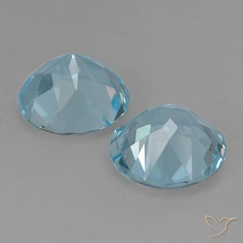 Gemas de Topacio Azul Cielo natural de 4.51 ct, Redondo, VS