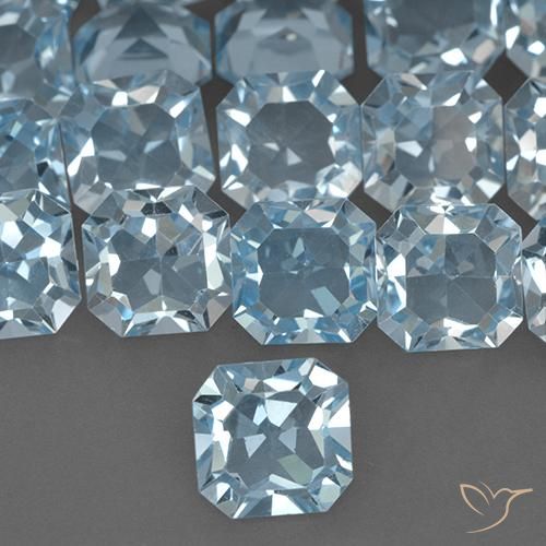 4.21ct Natural Azul Cielo Topacio, corte esmeralda, VVS-VS