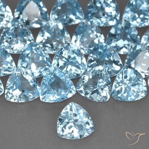 1.38ct Natural Azul Cielo Topacio, Trillón, VS