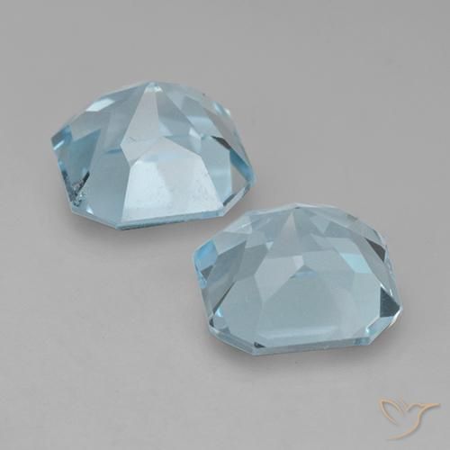 Gemas de Topacio Azul Cielo natural de 8.49 ct, Corte Octágono / Esmeralda, VVS-VS