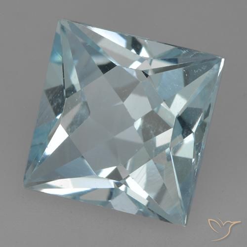 Topacio Azul Cielo natural de 3.31 ct, Cuadrado, VVS