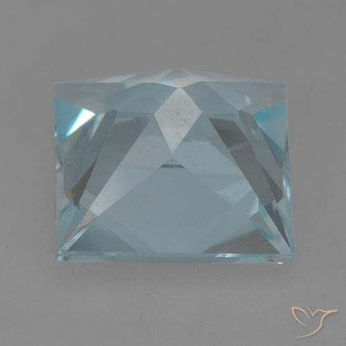 Topacio Azul Cielo natural de 3.31 ct, Cuadrado, VVS