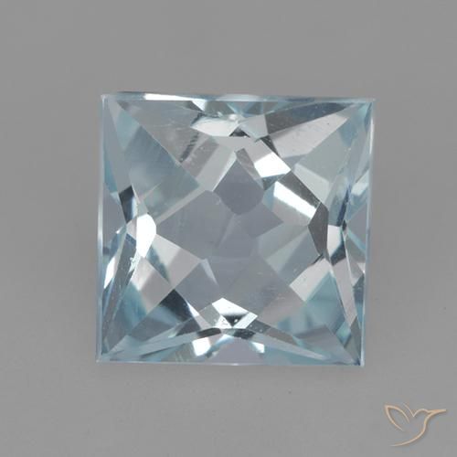 2.01ct Natural Azul Cielo Topacio, Cuadrado, VVS-VS