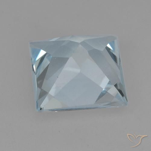 Topacio Azul Cielo natural de 2.01 ct, Cuadrado, VVS-VS