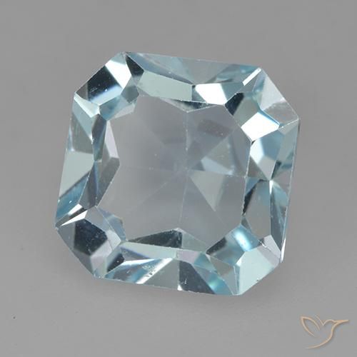 Topacio Azul Cielo natural de 4.18 ct, Corte Octágono / Esmeralda, VVS-VS