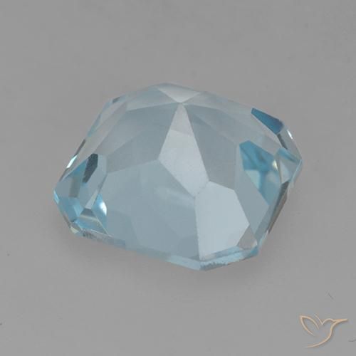 Topacio Azul Cielo natural de 4.18 ct, Corte Octágono / Esmeralda, VVS-VS