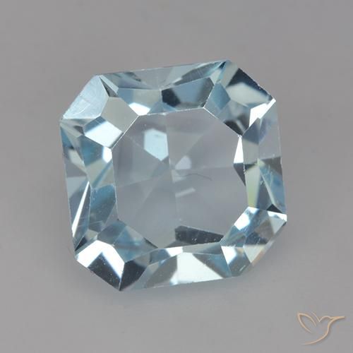 Topacio Azul Cielo natural de 3.88 ct, Corte Octágono / Esmeralda, VVS-VS
