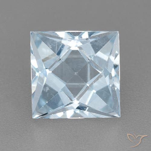 2.01ct Natural Azul Cielo Topacio, Cuadrado, VVS-VS, Photo A