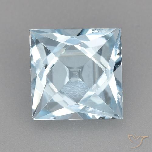 2.10ct Natural Azul Cielo Topacio, Cuadrado, VVS