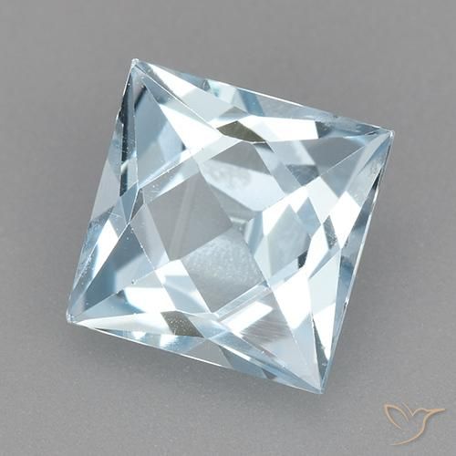 Topacio Azul Cielo natural de 2.10 ct, Cuadrado, VVS