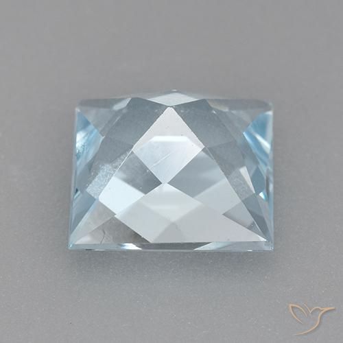 Topacio Azul Cielo natural de 2.10 ct, Cuadrado, VVS