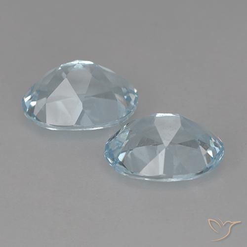 Gemas de Topacio Azul Cielo natural de 4.64 ct, Ovalada, VVS-VS