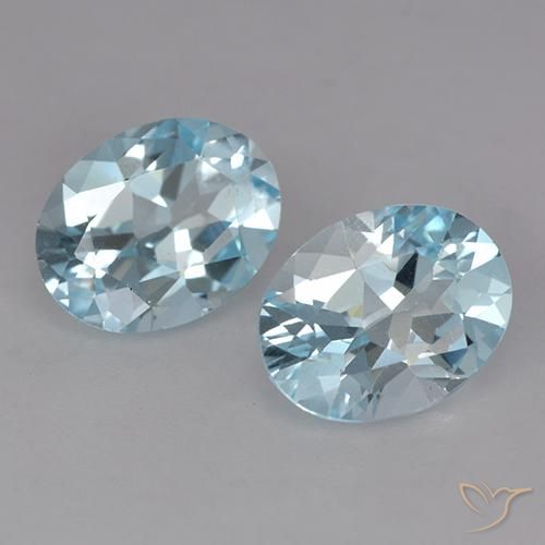 4.06ctw Natural Azul Cielo Topacio, Ovalada, VVS-VS