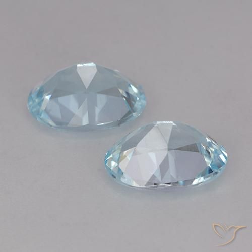 Gemas de Topacio Azul Cielo natural de 4.06 ct, Ovalada, VVS-VS