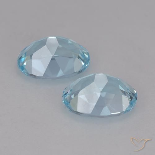 Gemas de Topacio Azul Cielo natural de 4.73 ct, Ovalada, VVS-VS