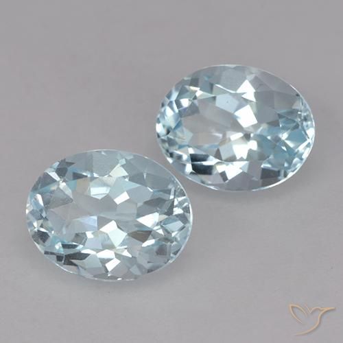 Gemas de Topacio Azul Cielo natural de 4.91 ct, Ovalada, VVS