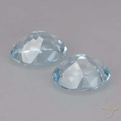 Gemas de Topacio Azul Cielo natural de 4.91 ct, Ovalada, VVS