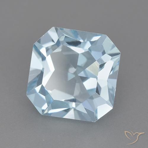Topacio Azul Cielo natural de 4.03 ct, Corte Octágono / Esmeralda, VVS
