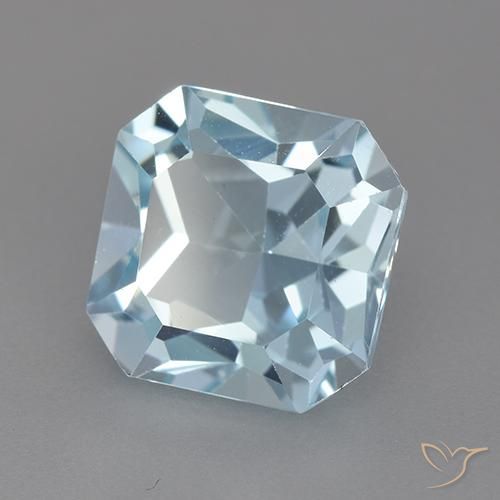 Topacio Azul Cielo natural de 4.23 ct, Corte Octágono / Esmeralda, VVS