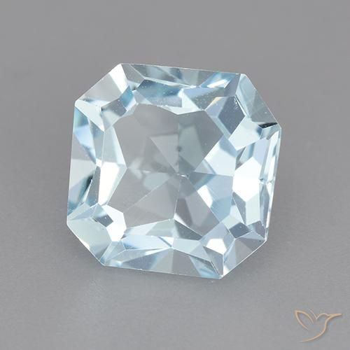 Topacio Azul Cielo natural de 4.22 ct, Corte Octágono / Esmeralda, VVS