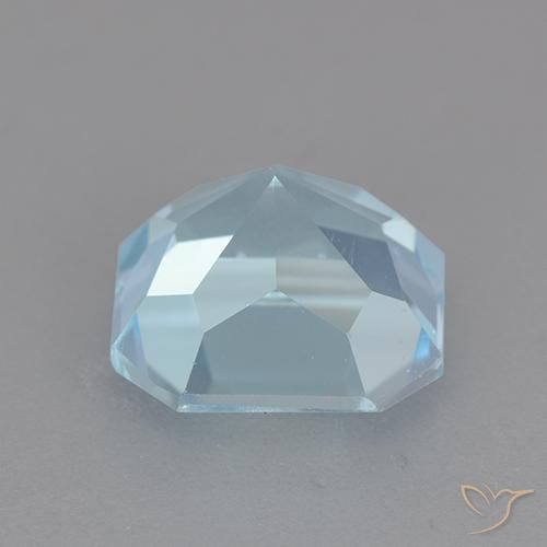 Topacio Azul Cielo natural de 4.13 ct, Corte Octágono / Esmeralda, VVS