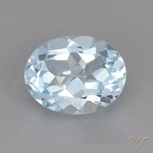 2.46ct Natural Azul Cielo Topacio, Ovalada, VVS-VS