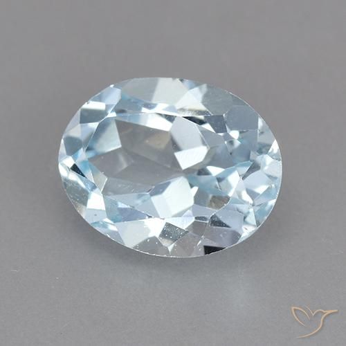 Topacio Azul Cielo natural de 2.46 ct, Ovalada, VVS-VS