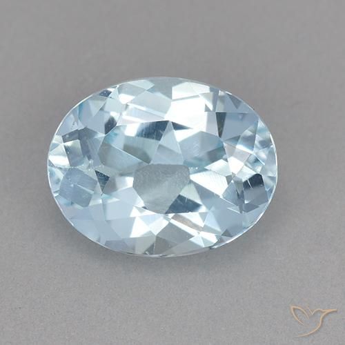2.32ct Natural Azul Cielo Topacio, Ovalada, VVS-VS
