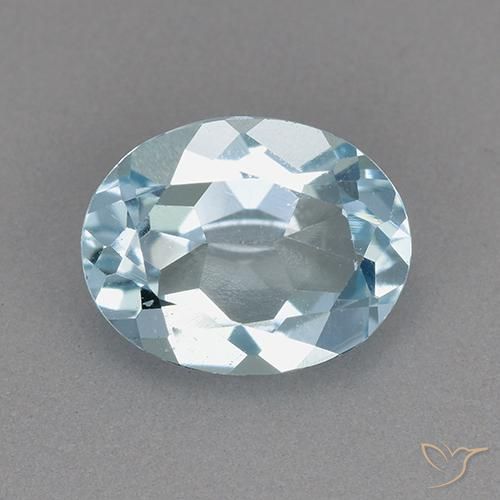 2.11ct Natural Azul Cielo Topacio, Ovalada, VVS-VS