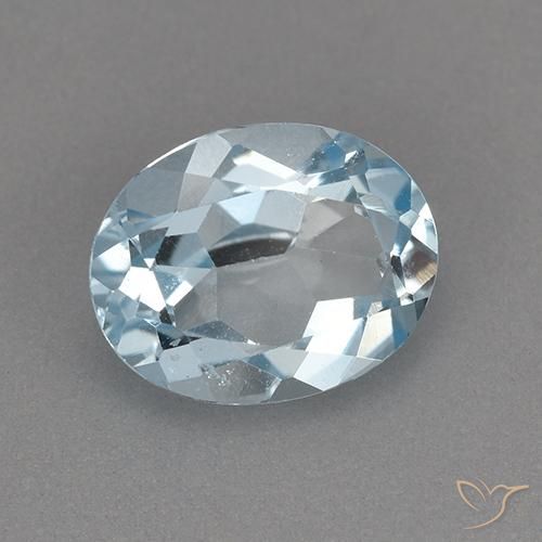 Topacio Azul Cielo natural de 2.11 ct, Ovalada, VVS-VS