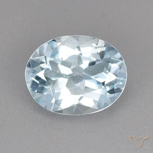 2.14ct Natural Azul Cielo Topacio, Ovalada, VVS-VS