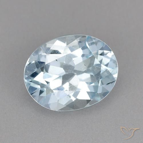 Topacio Azul Cielo natural de 2.14 ct, Ovalada, VVS-VS