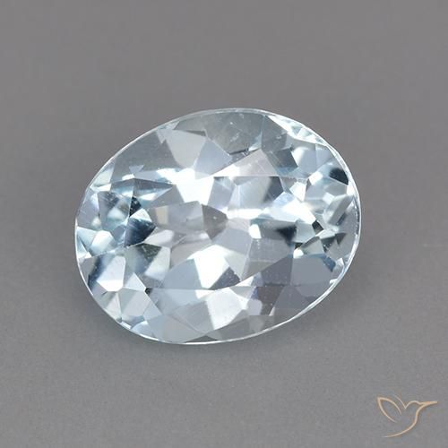 2.40ct Natural Azul Cielo Topacio, Ovalada, VVS-VS