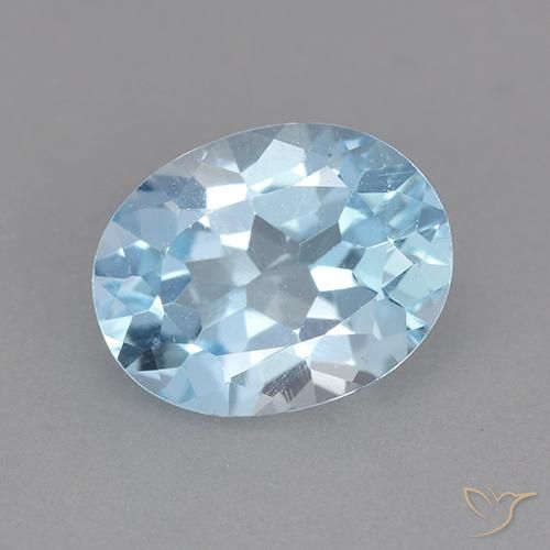 2.20ct Natural Azul Cielo Topacio, Ovalada, VVS-VS