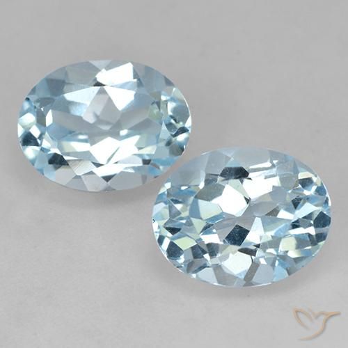 5.00ctw Natural Azul Cielo Topacio, Ovalada, VVS