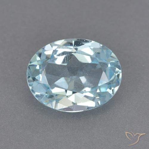 Topacio Azul Cielo natural de 2.11 ct, Corte Óvalo, VVS