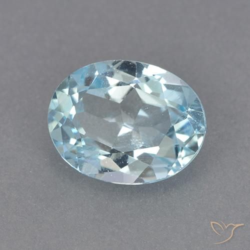 Topacio Azul Cielo natural de 2.11 ct, Corte Óvalo, VVS