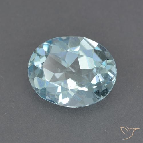 Topacio Azul Cielo natural de 2.24 ct, Ovalada, VVS-VS