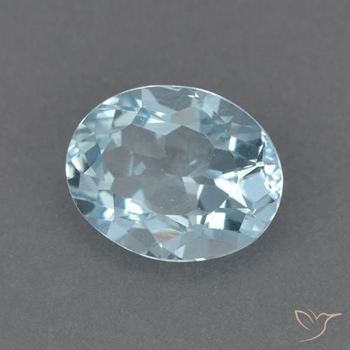 Topacio Azul Cielo natural de 2.36 ct, Ovalada, VVS-VS
