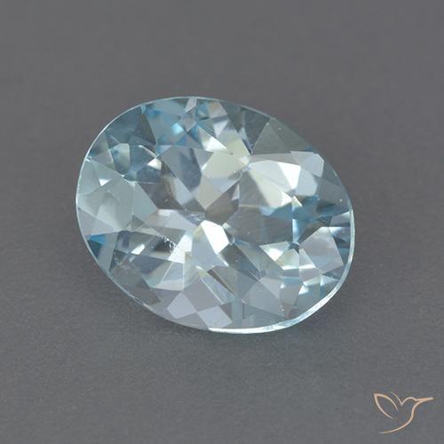 2.22ct Natural Azul Cielo Topacio, Ovalada, VVS-VS