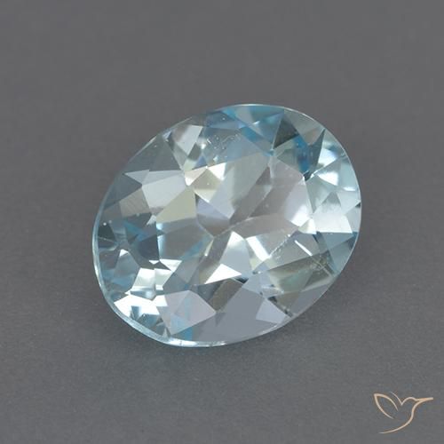 Topacio Azul Cielo natural de 2.22 ct, Ovalada, VVS-VS