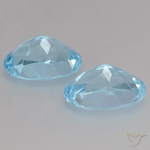 Gemas de Topacio Azul Cielo natural de 2.21 ct, Ovalada, VVS-VS