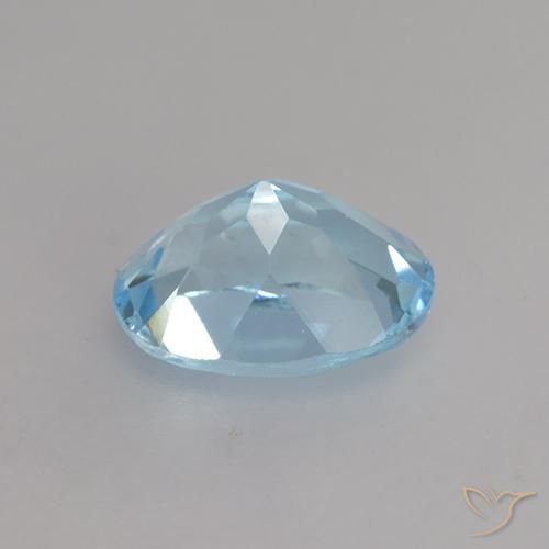 Topacio Azul Cielo natural de 1.19 ct, Ovalada, VVS-VS