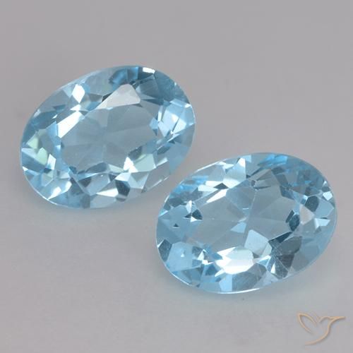 2.13ctw Natural Azul Cielo Topacio, Ovalada, VVS-VS