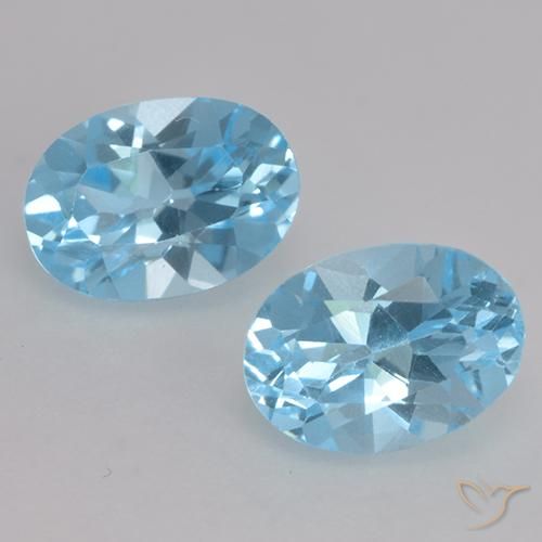 2.17ctw Natural Azul Cielo Topacio, Ovalada, VVS-VS