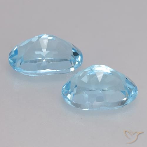 Gemas de Topacio Azul Cielo natural de 2.17 ct, Ovalada, VVS-VS